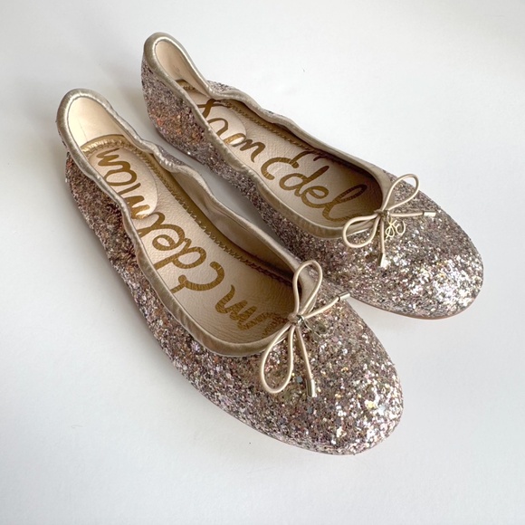 Sam Edelman Felicia Glitter Ballet Flats Women's Size 7 - Picture 2 of 9